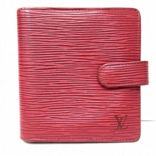 Pre-owned Leather wallets Louis Vuitton Vintage , Red , Dames