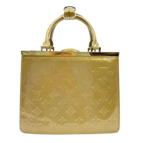 Pre-owned Leather handbags Louis Vuitton Vintage , Yellow , Dames