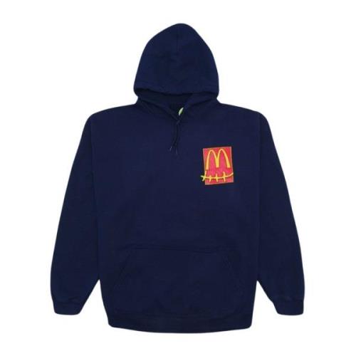 Beperkte oplage Sticker Hoodie Navy Travis Scott , Blue , Heren