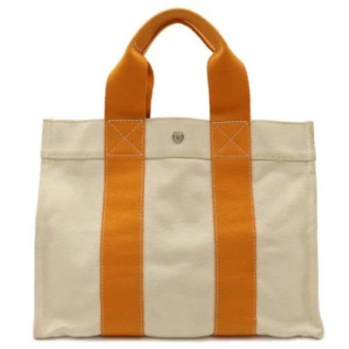 Pre-owned Canvas handbags Hermès Vintage , Beige , Dames