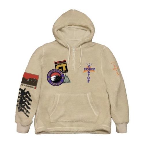 Beperkte oplage Sherpa Hoodie Natuurlijk Travis Scott , Beige , Heren