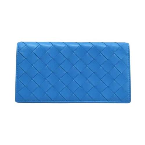 Pre-owned Leather wallets Bottega Veneta Vintage , Blue , Unisex