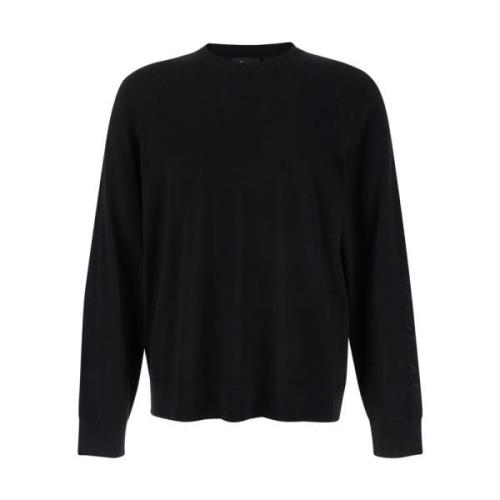 Zwarte Crew Neck Sweater Theory , Black , Heren