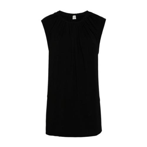 Stijlvolle Gathered Top in Zwart TotêMe , Black , Dames