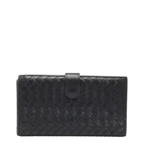 Pre-owned Leather wallets Bottega Veneta Vintage , Black , Dames