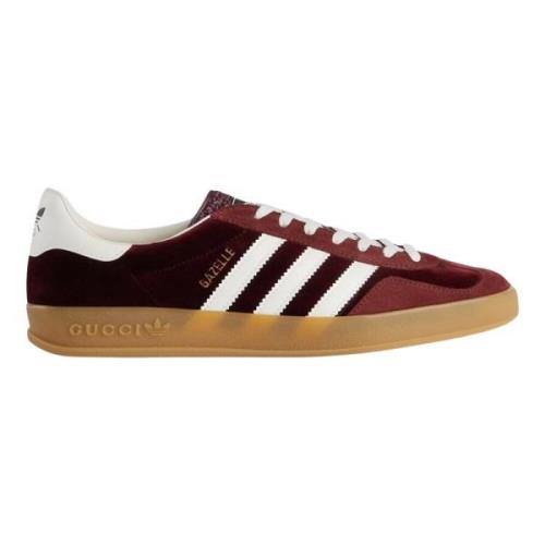 Beperkte oplage Burgundy Velvet Gazelle Sneakers Adidas , Red , Heren