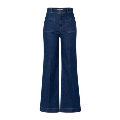 Hoge Taille Wijde Pijp Jeans IVY OAK , Blue , Dames