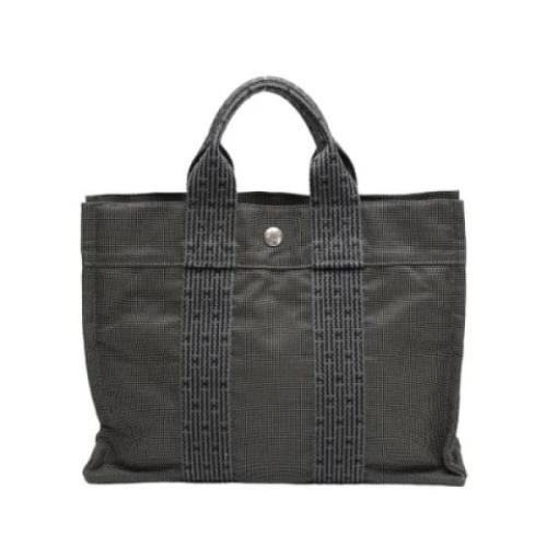 Pre-owned Canvas handbags Hermès Vintage , Black , Dames