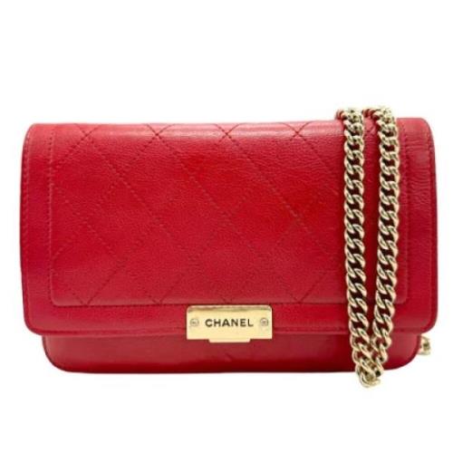 Pre-owned Leather wallets Chanel Vintage , Red , Dames