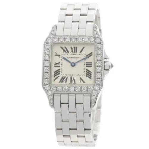 Pre-owned White Gold watches Cartier Vintage , White , Dames