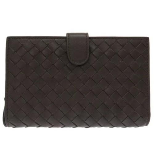 Pre-owned Leather wallets Bottega Veneta Vintage , Brown , Dames