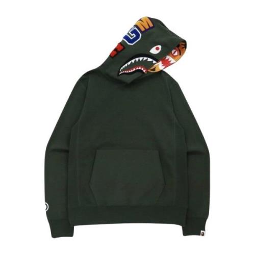 Haai x Tijger Pullover Hoodie A Bathing APE , Green , Heren