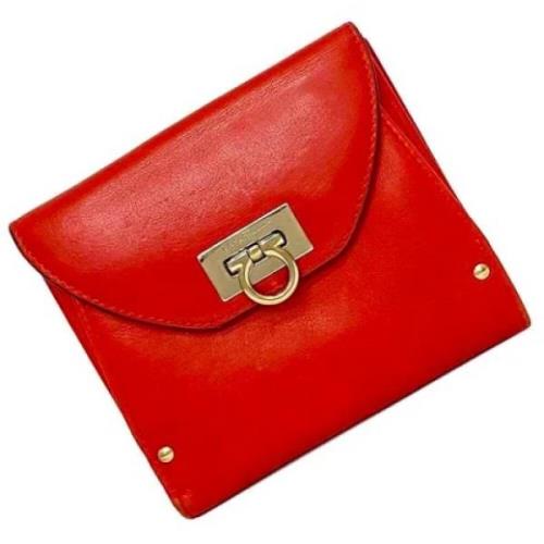 Pre-owned Leather wallets Salvatore Ferragamo Pre-owned , Red , Dames