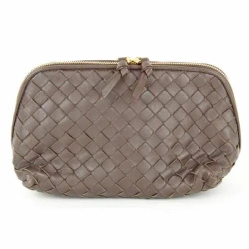 Pre-owned Leather pouches Bottega Veneta Vintage , Brown , Dames