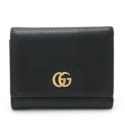 Pre-owned Leather wallets Gucci Vintage , Black , Dames