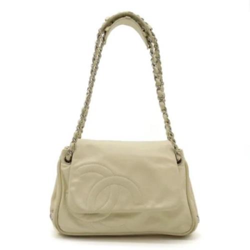 Pre-owned Leather chanel-bags Chanel Vintage , Beige , Dames