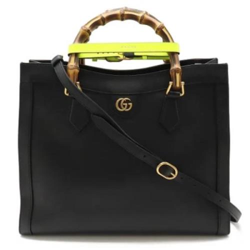 Pre-owned Leather handbags Gucci Vintage , Black , Dames