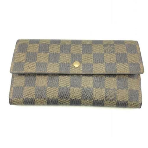 Pre-owned Canvas wallets Louis Vuitton Vintage , Brown , Dames