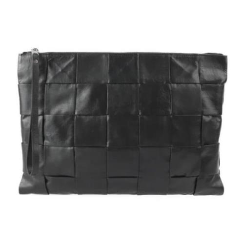 Pre-owned Canvas pouches Bottega Veneta Vintage , Black , Dames