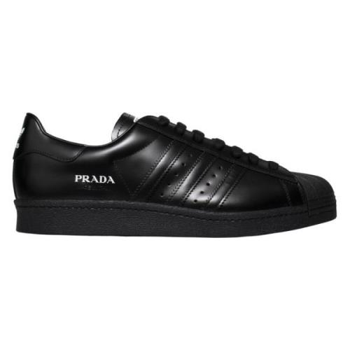 Limited Edition Superstar Prada Zwarte Schoenen Adidas , Black , Heren