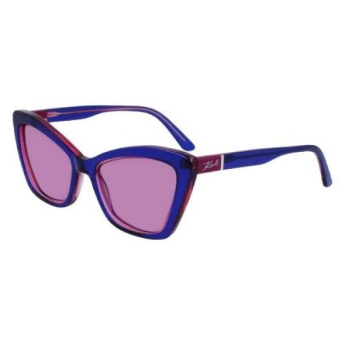 Blauwe Acetaat Zonnebril voor Vrouwen Karl Lagerfeld , Blue , Dames