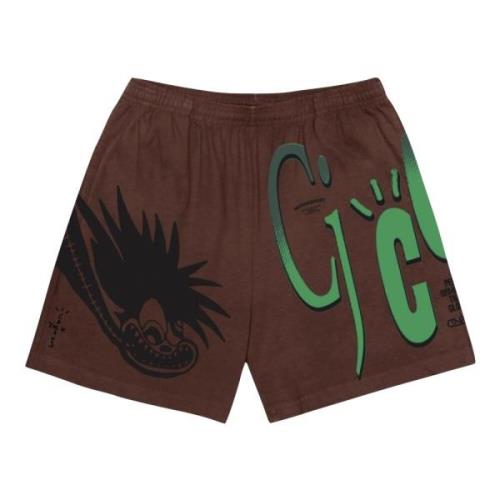 Limited Edition Cactus Jack Shorts Travis Scott , Brown , Heren