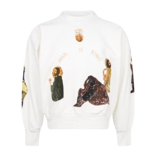 Limited Edition Jesus Is King Crewneck Yeezy , White , Heren