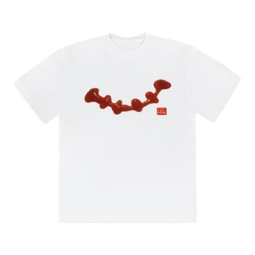 Limited Edition Ketchup T-shirt Wit Travis Scott , White , Heren