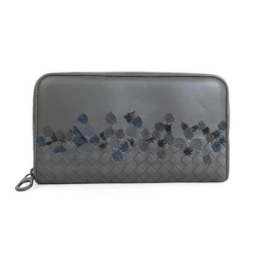 Pre-owned Leather wallets Bottega Veneta Vintage , Gray , Dames