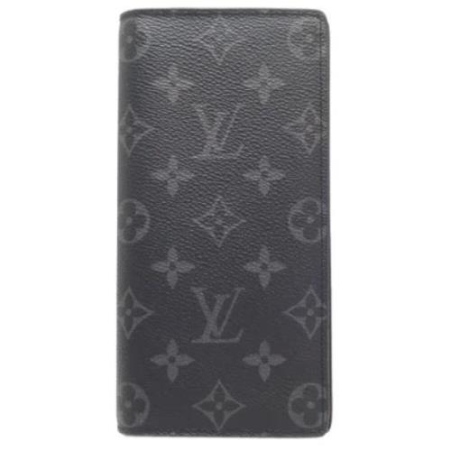 Pre-owned Canvas wallets Louis Vuitton Vintage , Black , Dames