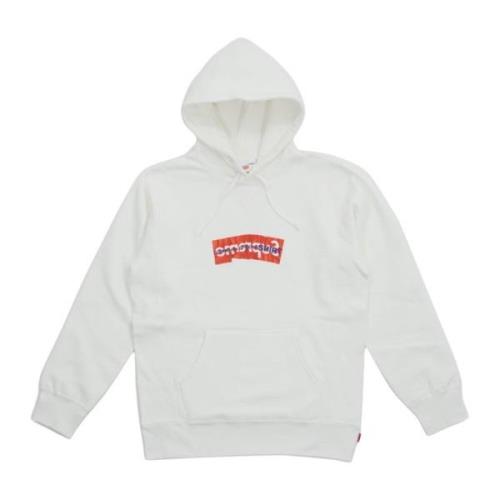 Limited Edition Box Logo Hoodie Comme des Garçons , White , Heren