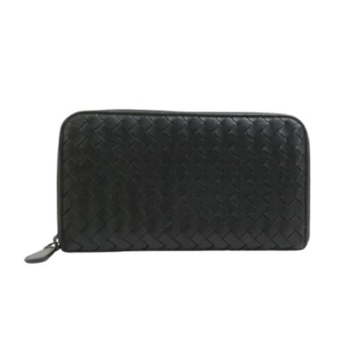 Pre-owned Leather wallets Bottega Veneta Vintage , Black , Unisex