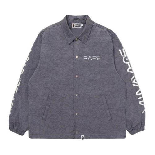 Beperkte oplage Shark Coach Jacket Grijs A Bathing APE , Gray , Heren