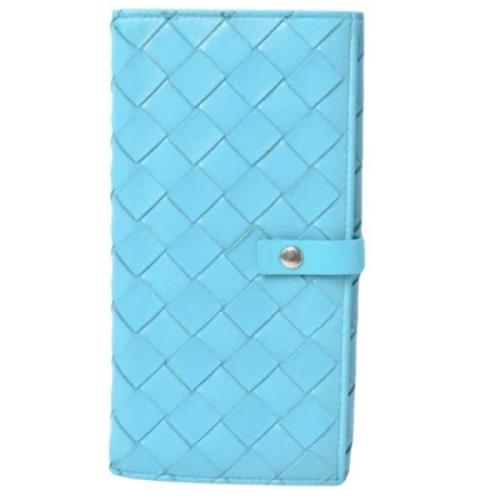 Pre-owned Leather wallets Bottega Veneta Vintage , Blue , Dames