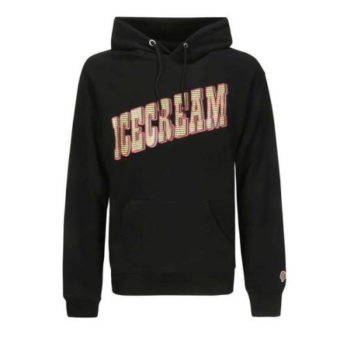 Hoodie met Voorkantprint Icecream , Black , Heren