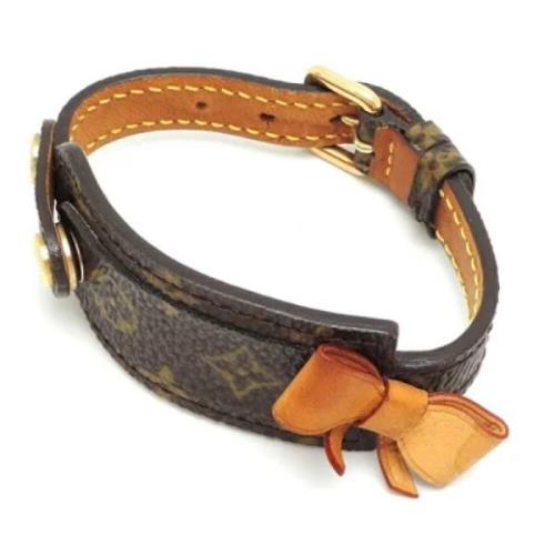 Pre-owned Fabric bracelets Louis Vuitton Vintage , Brown , Dames