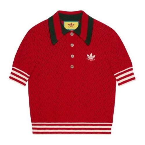 Rode Katoenen Polo Limited Edition Adidas , Red , Heren