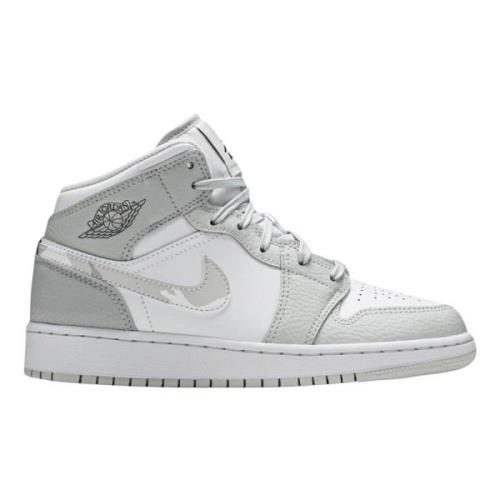 Limited Edition Air Jordan 1 Mid Grey Camo Nike , Multicolor , Heren