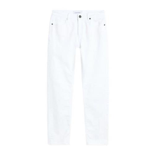 Witte Slimme Enkel Jeans voor Vrouwen Calvin Klein , White , Dames