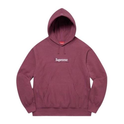 Limited Edition Box Logo Hoodie Plum Supreme , Brown , Heren