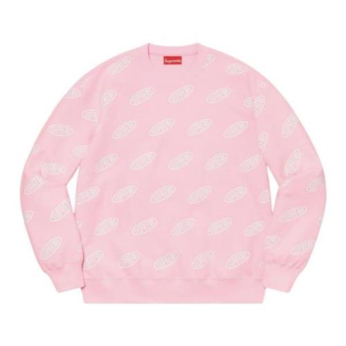 Omkeerbare Lichtroze Crewneck Sweater Supreme , Pink , Heren