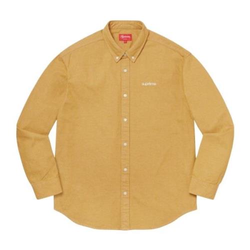 Klassieke Logo Denim Shirt Goud Supreme , Yellow , Heren