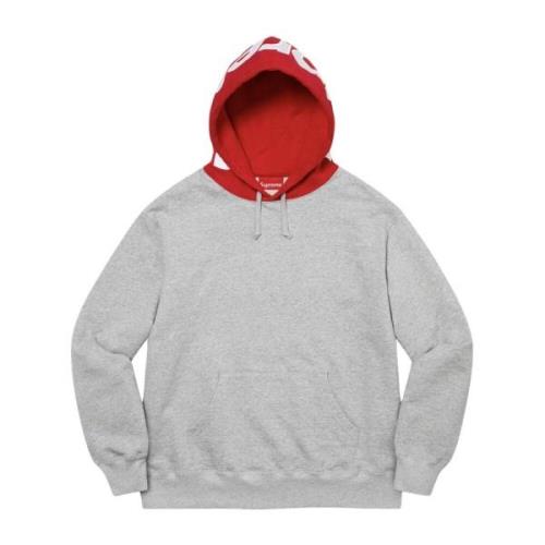 Beperkte Oplage Contrast Hoodie Grijs Supreme , Gray , Heren