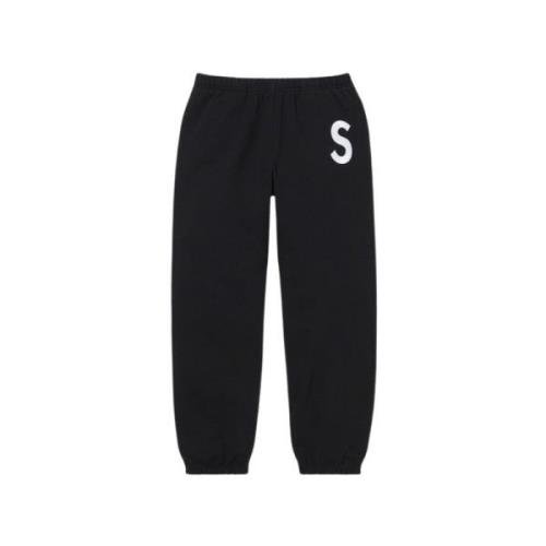 Limited Edition S Logo Split Sweatpant Supreme , Black , Heren