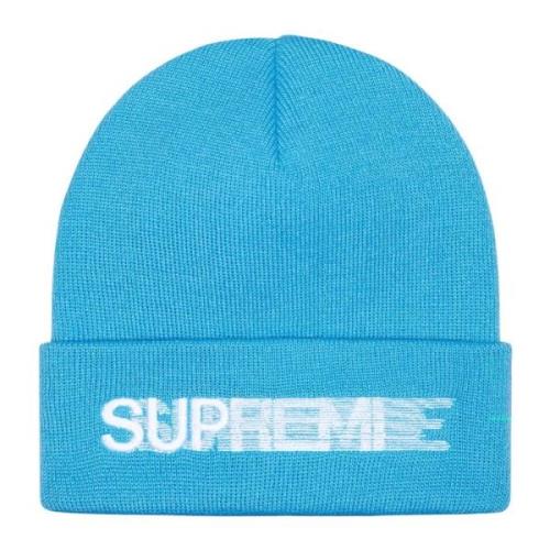 Bright Blue Motion Logo Beanie Supreme , Blue , Unisex