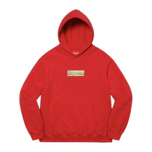 Limited Edition Bling Box Logo Hoodie Rood Supreme , Red , Heren