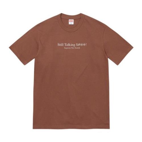 Klassieke Bruine Talking Tee Limited Edition Supreme , Brown , Heren