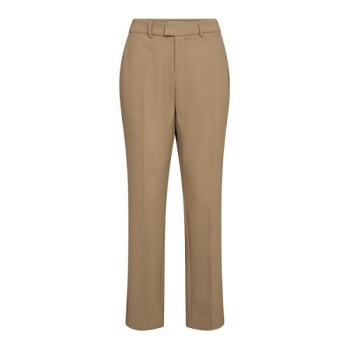 Slim-fit Klassieke Persplooi Broek MOS Mosh , Brown , Dames