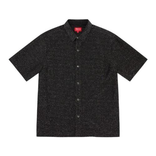 Limited Edition Lurex Shirt Zwart Supreme , Black , Heren