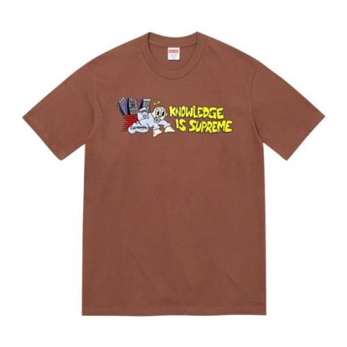 Klassiek Katoenen T-shirt met Voorgrafiek Supreme , Brown , Heren